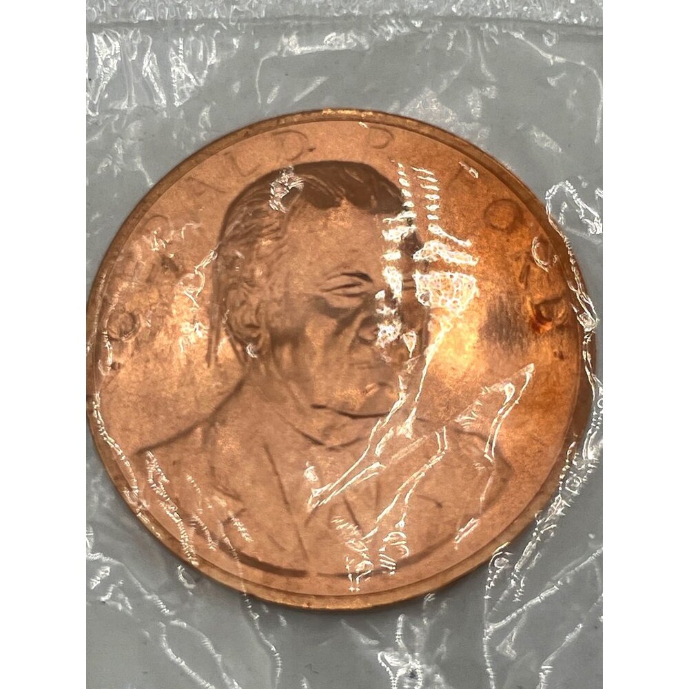 Gerald R  Ford Commemorative Inauguration August 9 1974 Copper Coin